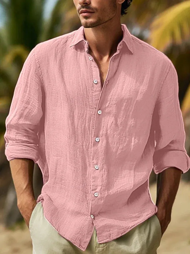 William Linen Long Sleeve Shirt for Men
