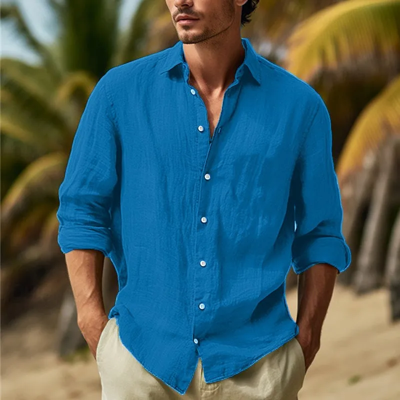William Linen Long Sleeve Shirt for Men
