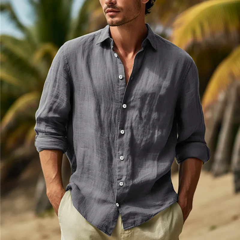 William Linen Long Sleeve Shirt for Men