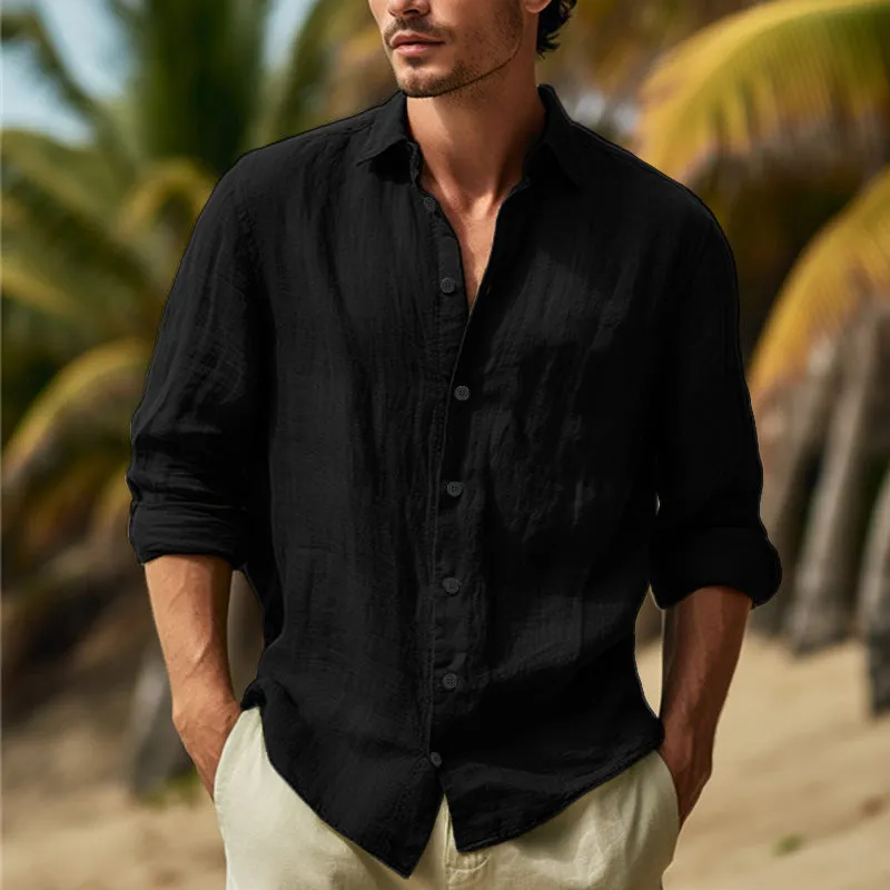 William Linen Long Sleeve Shirt for Men