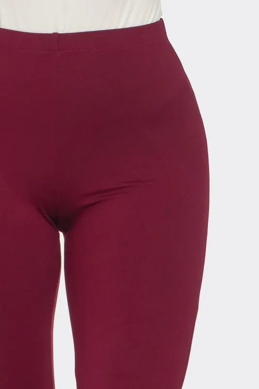 Wine Solid Flared Long Pants With Unique Waistband Detail - Comfortable 95% Polyester Blend