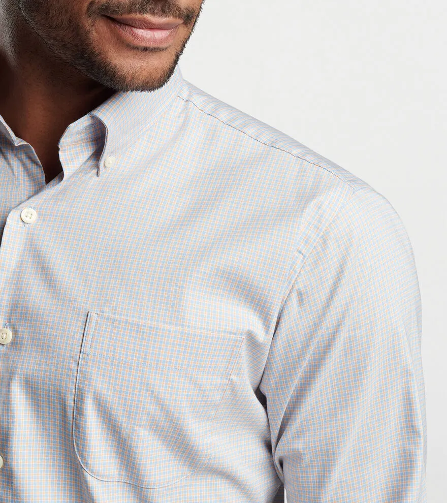 Winthrop Crown Lite Cotton Stretch Sport Shirt in Cottage Blue