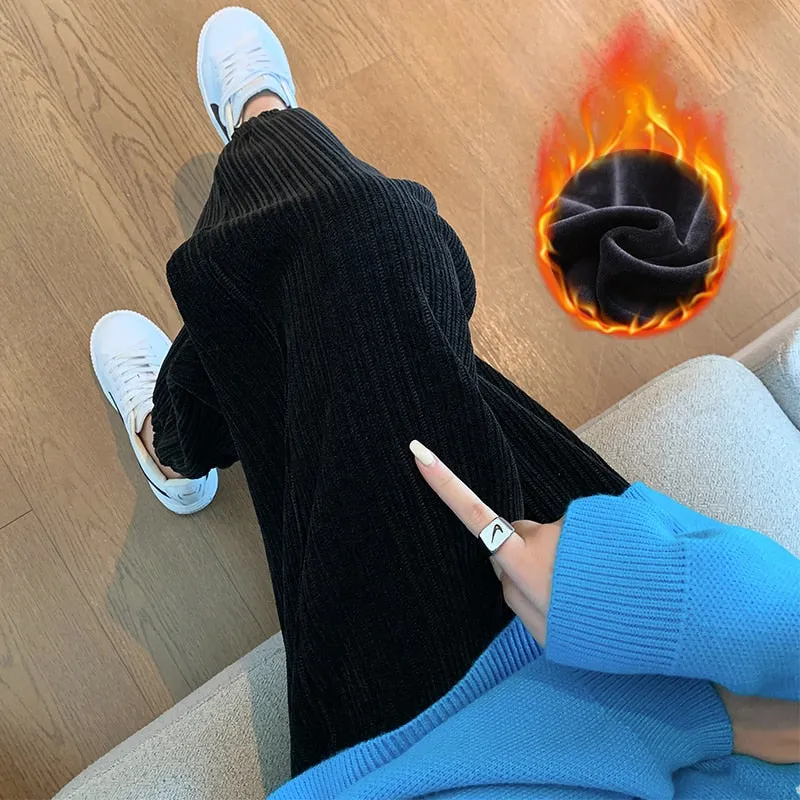 Women Warm Winter Pants Female Korean Style pants