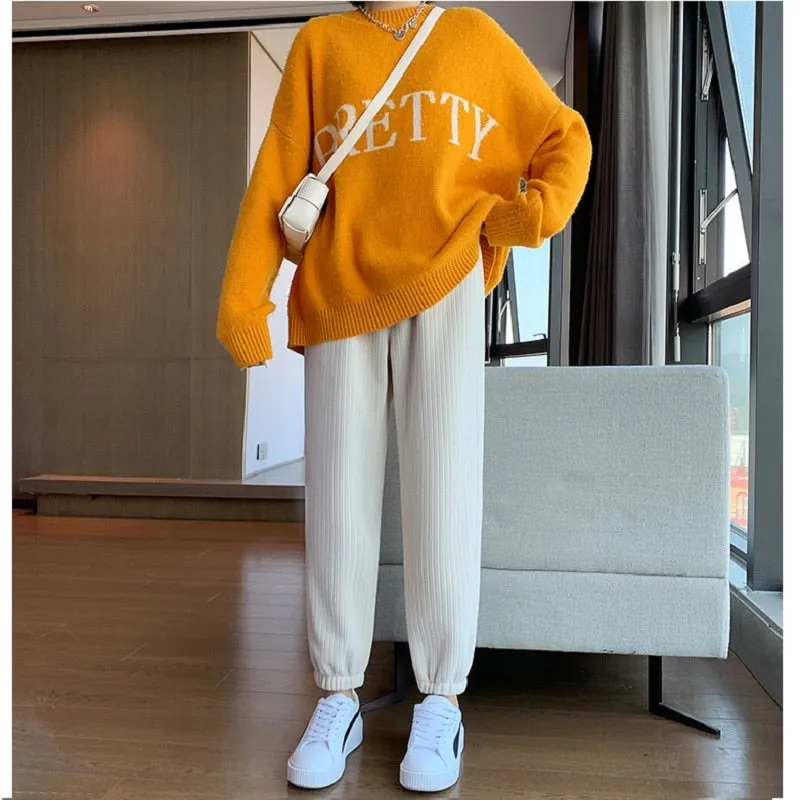 Women Warm Winter Pants Female Korean Style pants