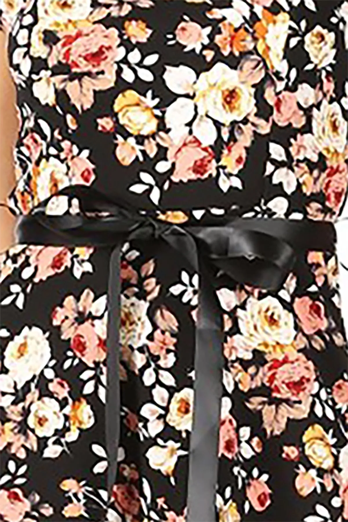 Women's Floral Flared A-Line Swing Casual Party Dresses, Short Sleeve, and Belted.