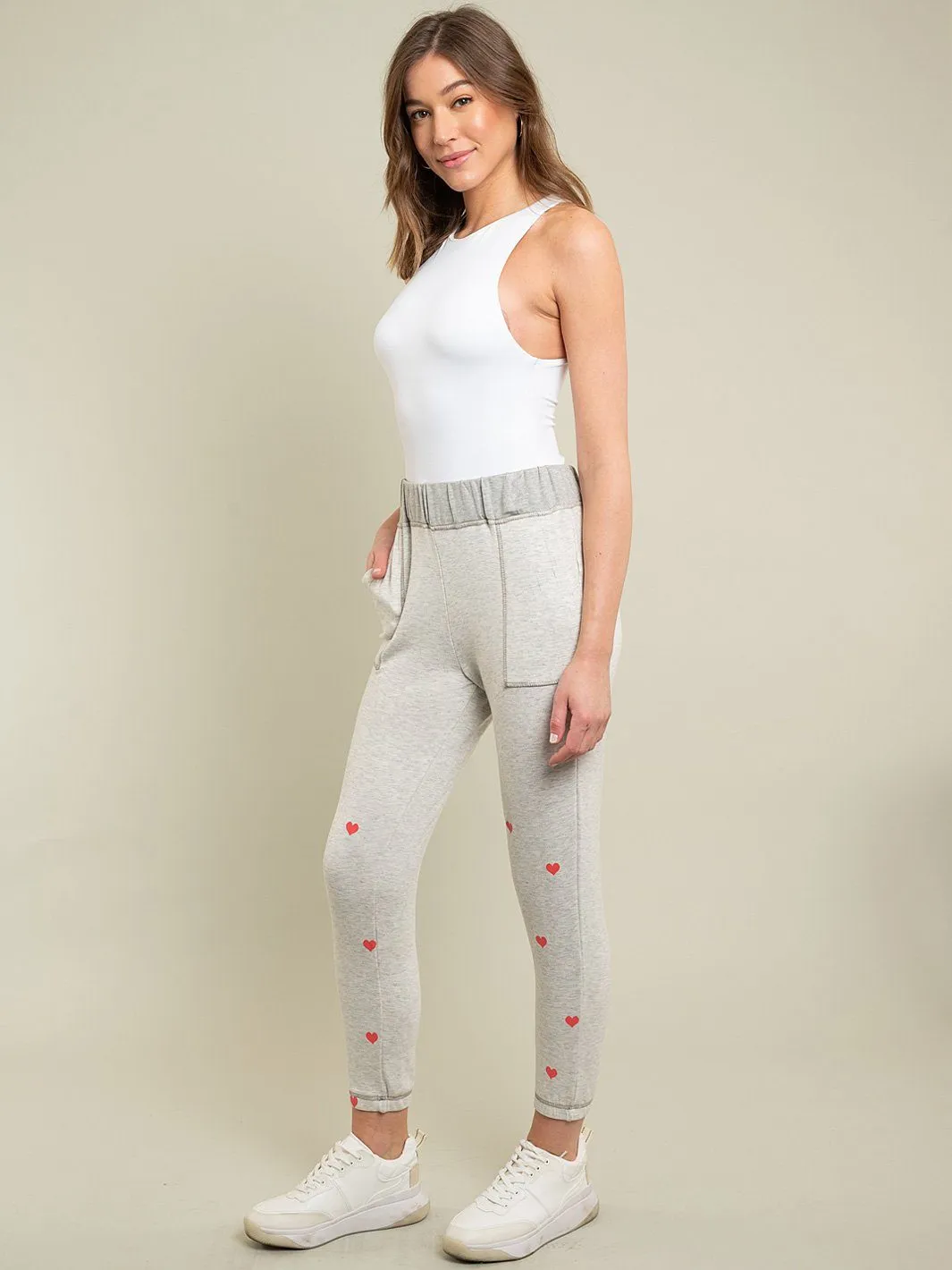 WOMEN'S HEARTED BABY FRENCH TERRY JOGGERS