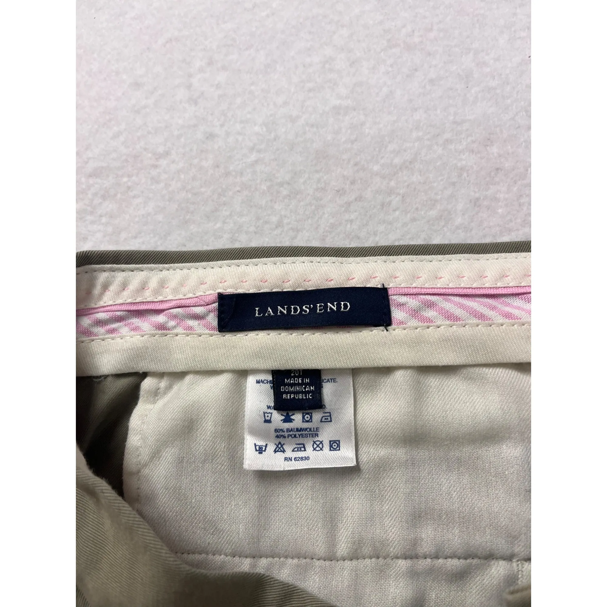 Womens Lands End Khaki Pants 20Tall #8153