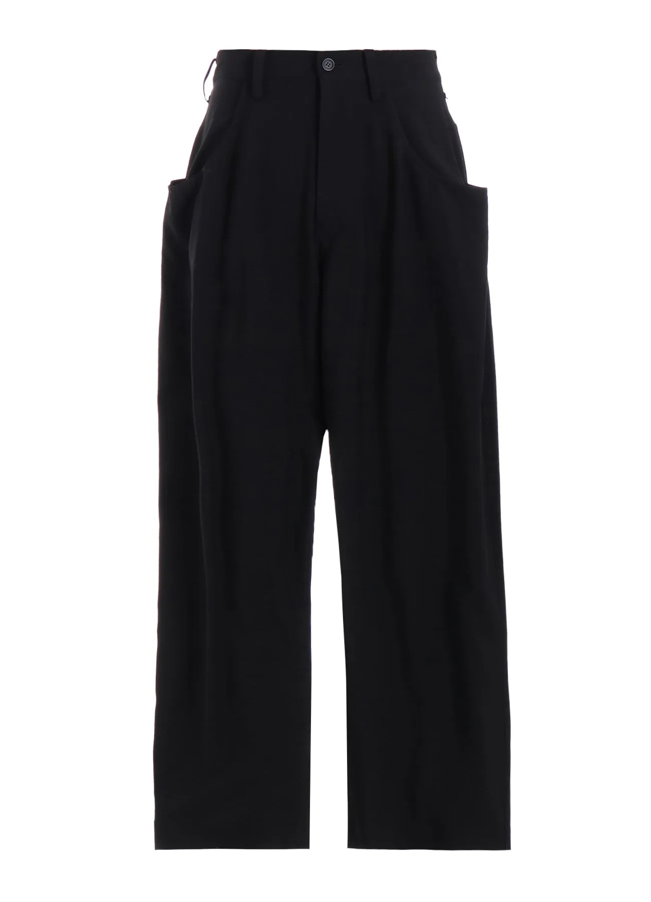 WOOL CUPRO YOKE FLARE PANTS