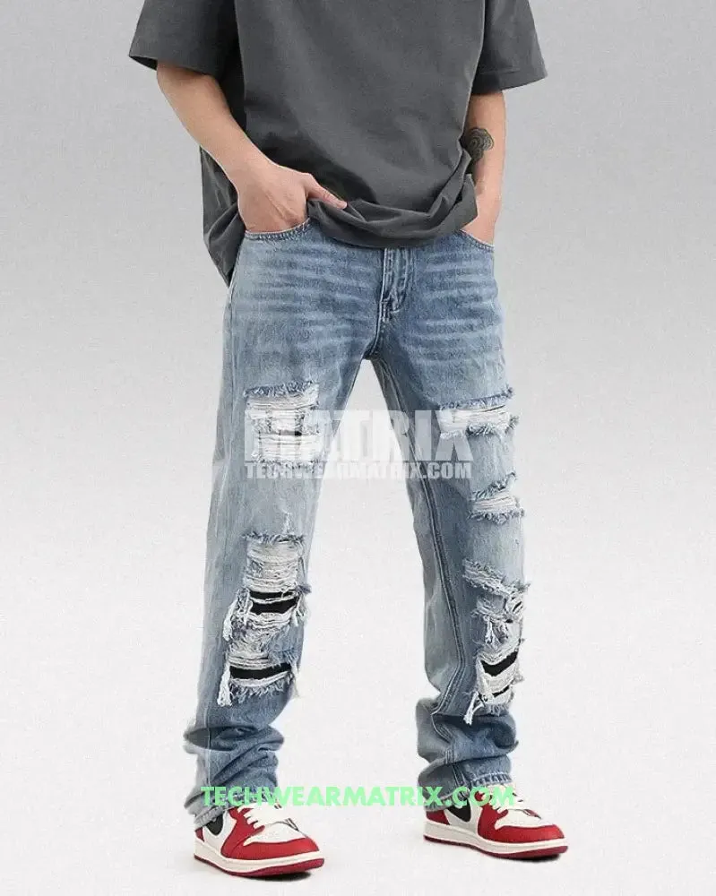 Y2K Blue Jeans Streetwear for
