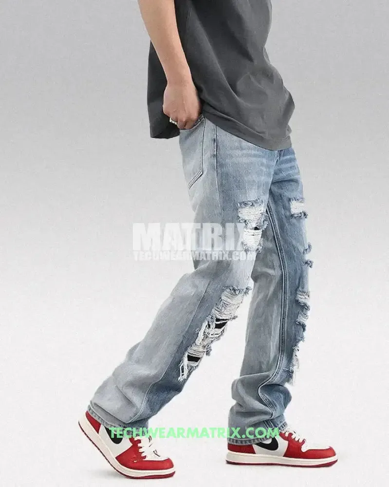 Y2K Blue Jeans Streetwear for