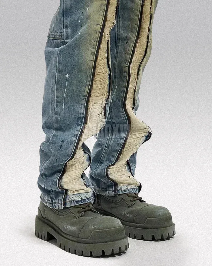 Y2K-Jeans mit Reißverschluss
