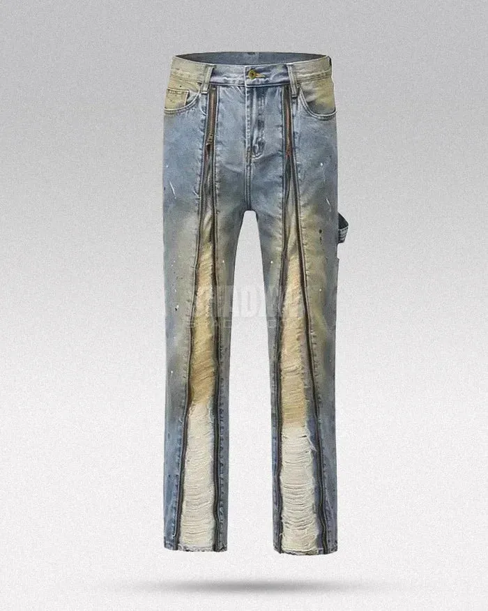 Y2K-Jeans mit Reißverschluss