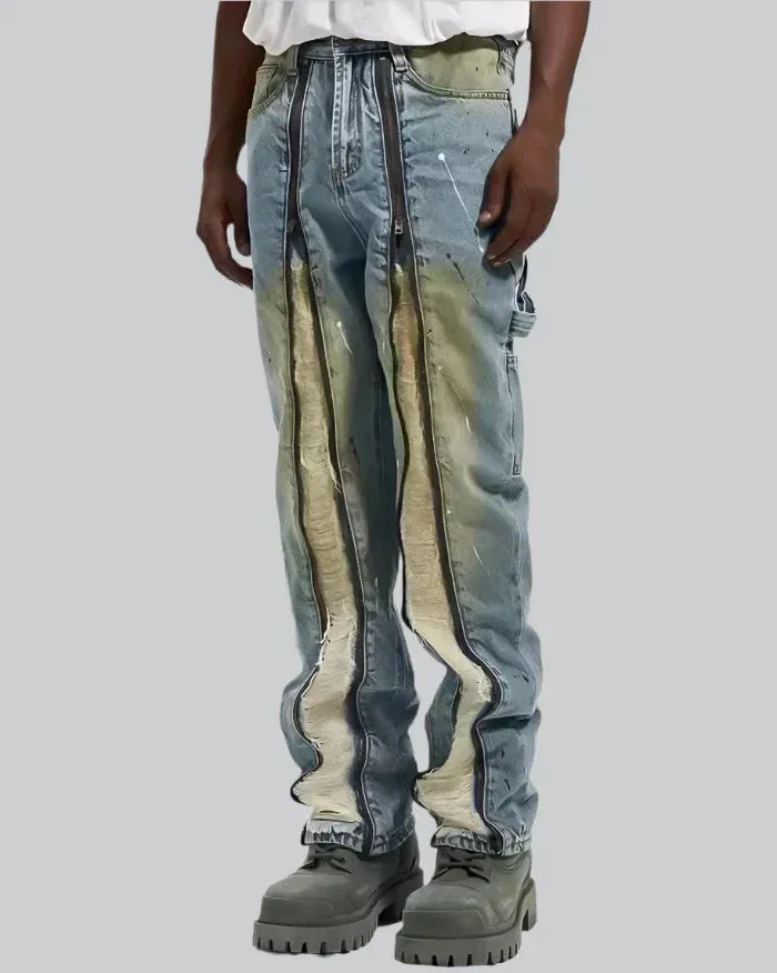 Y2K-Jeans mit Reißverschluss