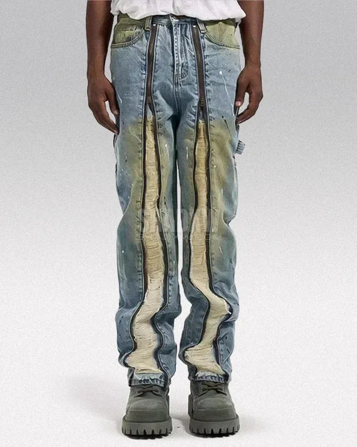Y2K-Jeans mit Reißverschluss
