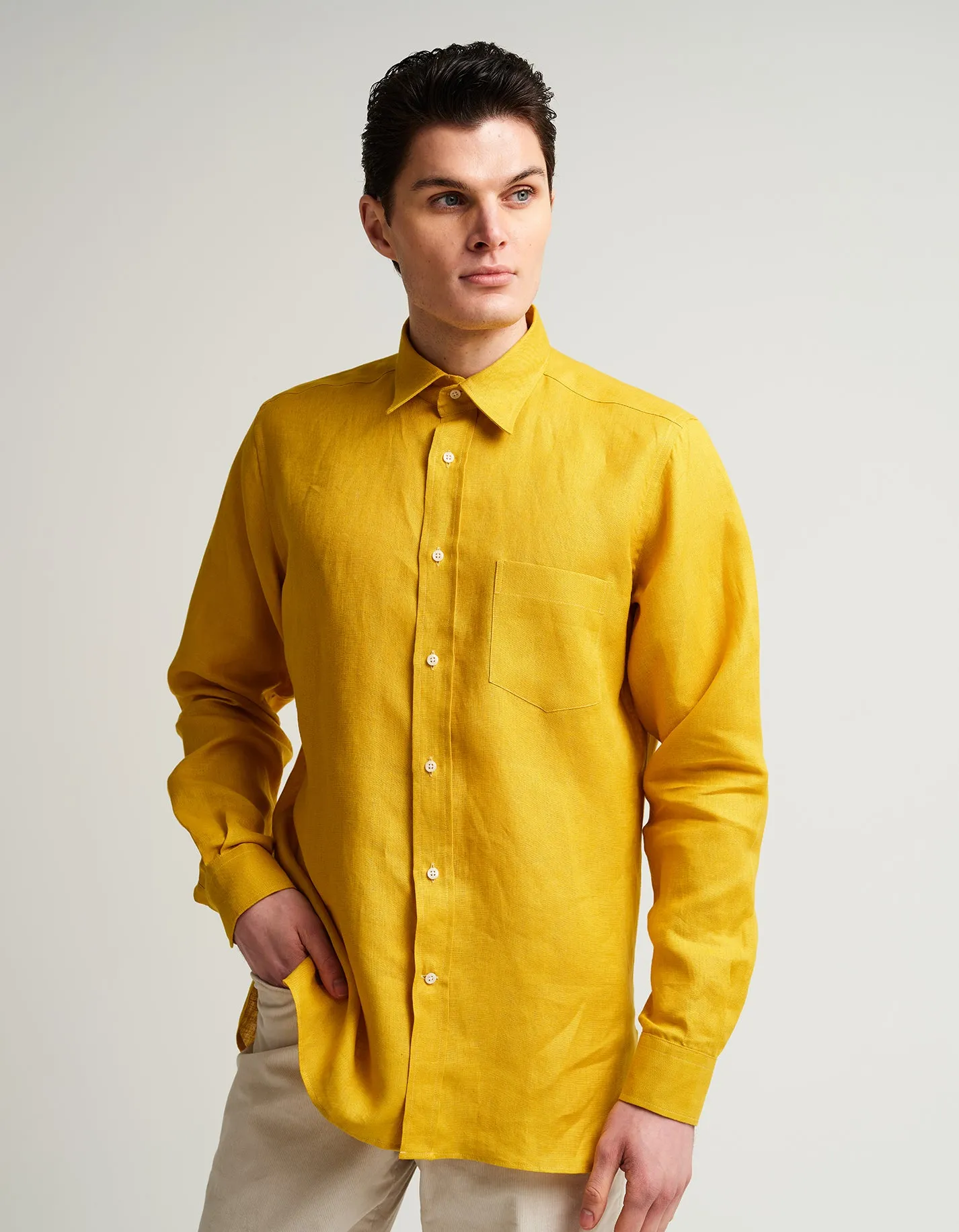 Yellow Linen Shirt