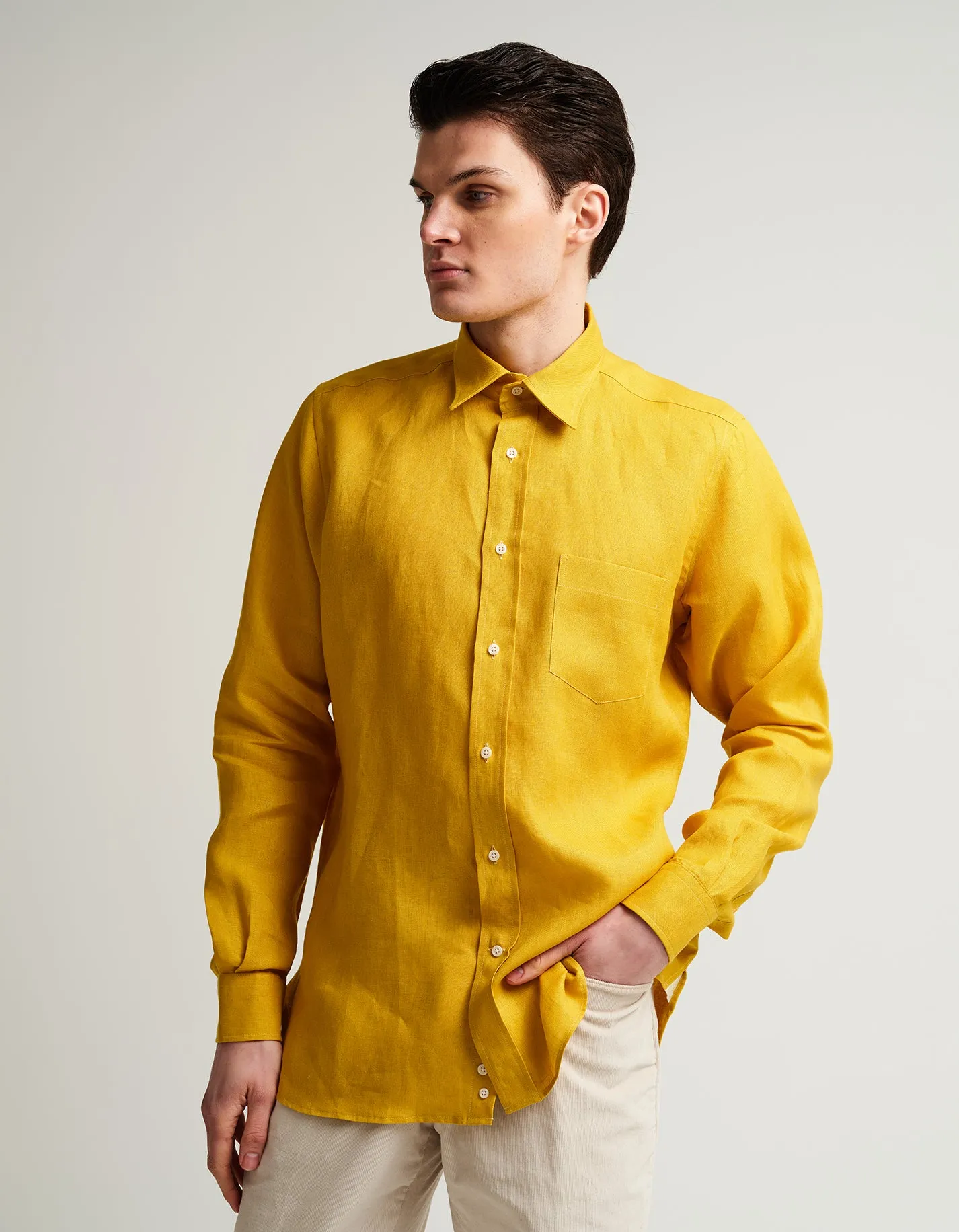 Yellow Linen Shirt