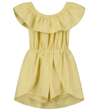 Yellow Striped Romper