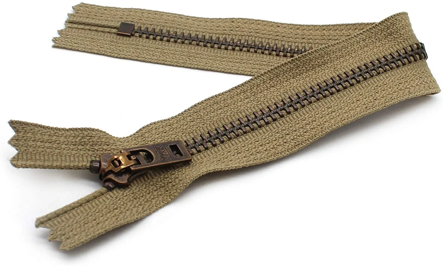 YKK #5 Antique Brass Jeans Zippers - Stock Colors