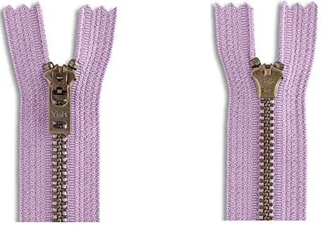 YKK #5 Antique Brass Jeans Zippers - Stock Colors
