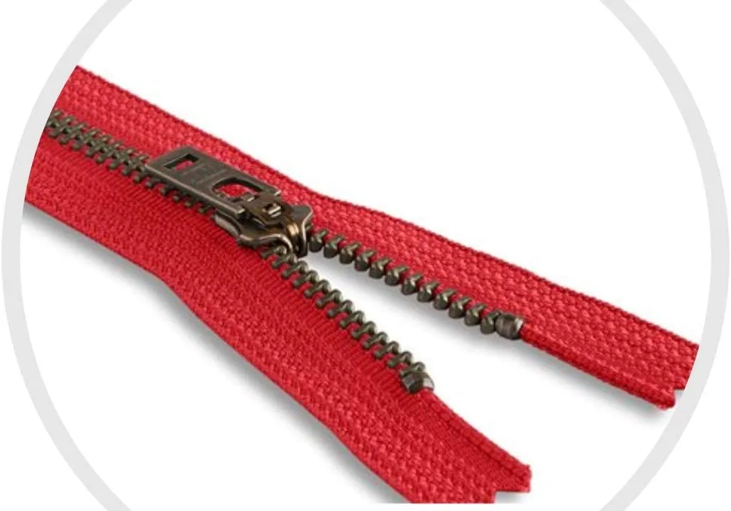 YKK #5 Antique Brass Jeans Zippers - Stock Colors
