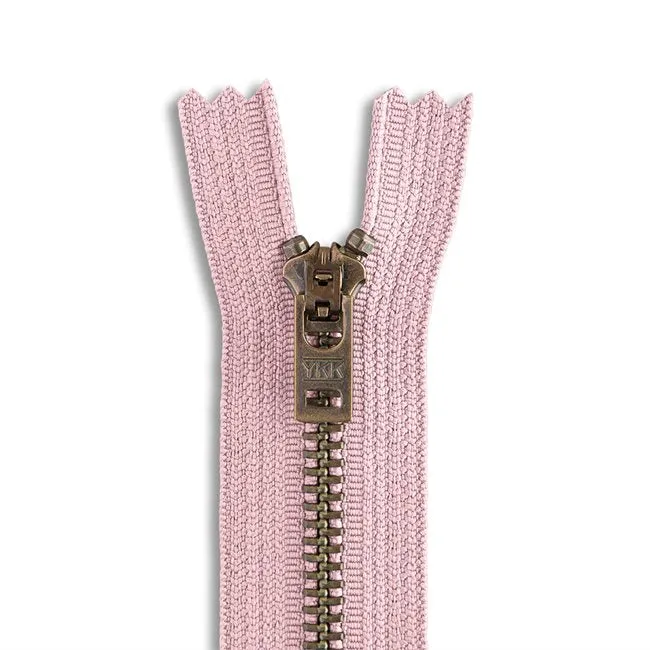 YKK #5 Antique Brass Jeans Zippers - Stock Colors