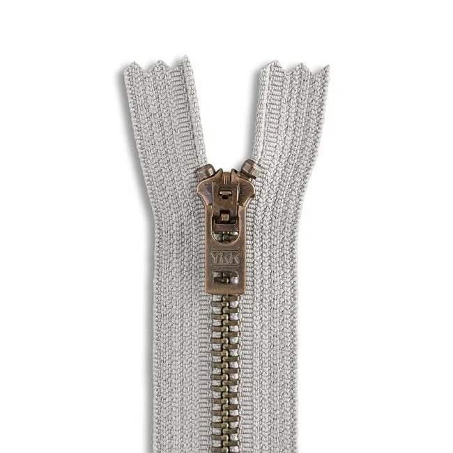 YKK #5 Antique Brass Jeans Zippers - Stock Colors