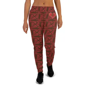 Zebra Love™ More Brown than Red with Planet Heart logo! Women's Joggers