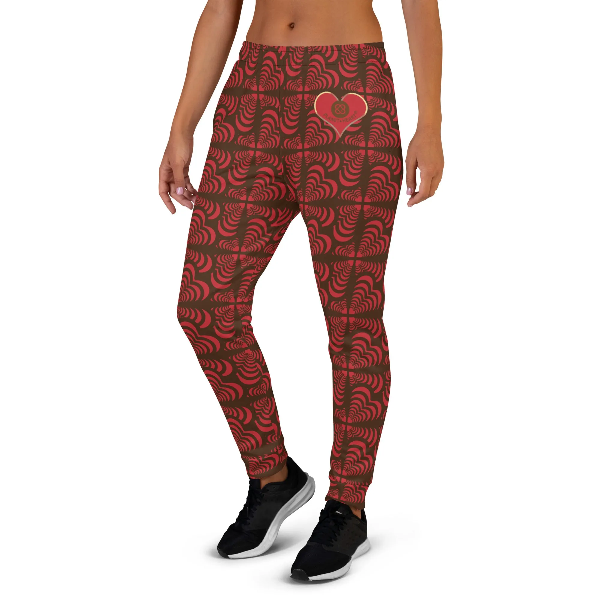 Zebra Love™ More Brown than Red with Planet Heart logo! Women's Joggers