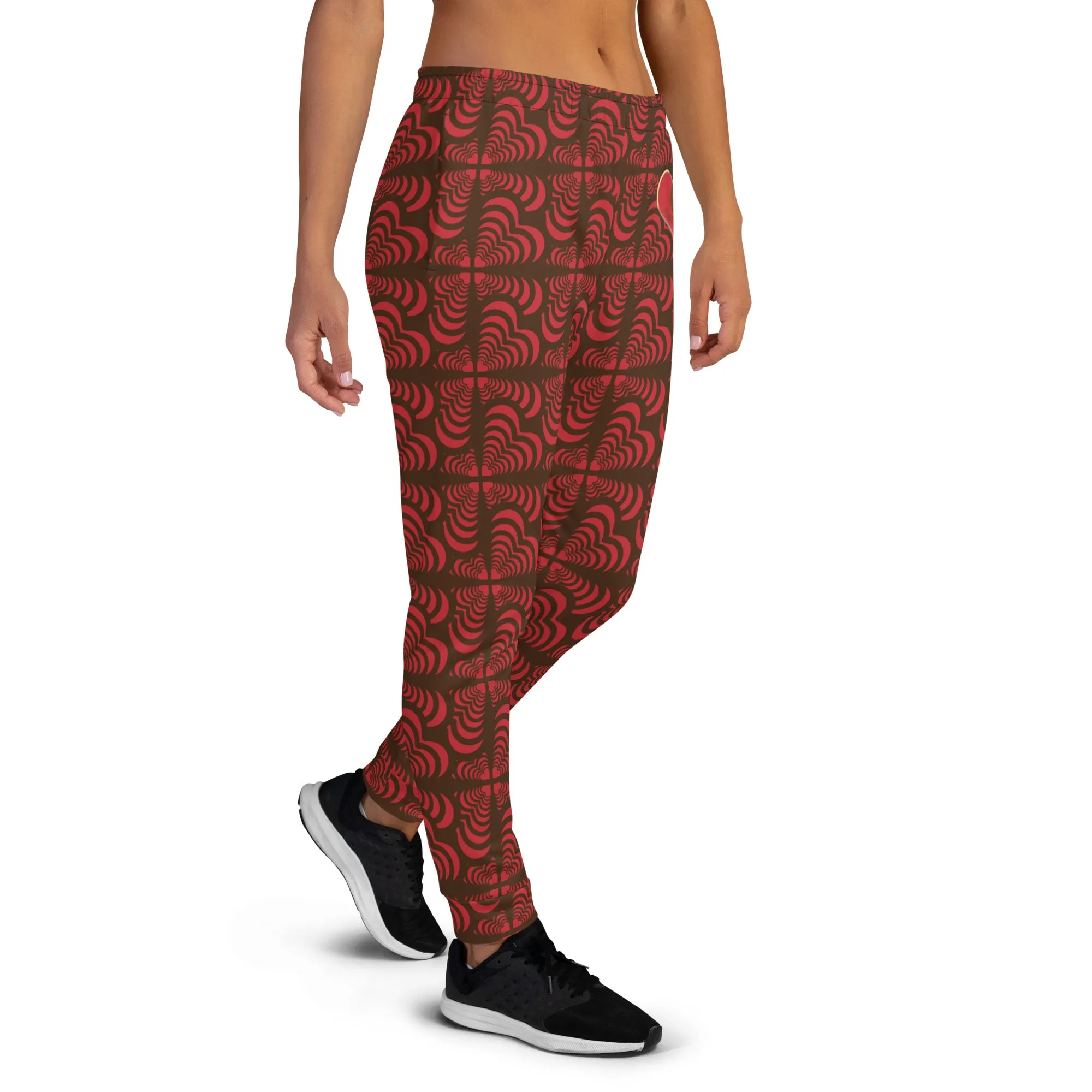 Zebra Love™ More Brown than Red with Planet Heart logo! Women's Joggers