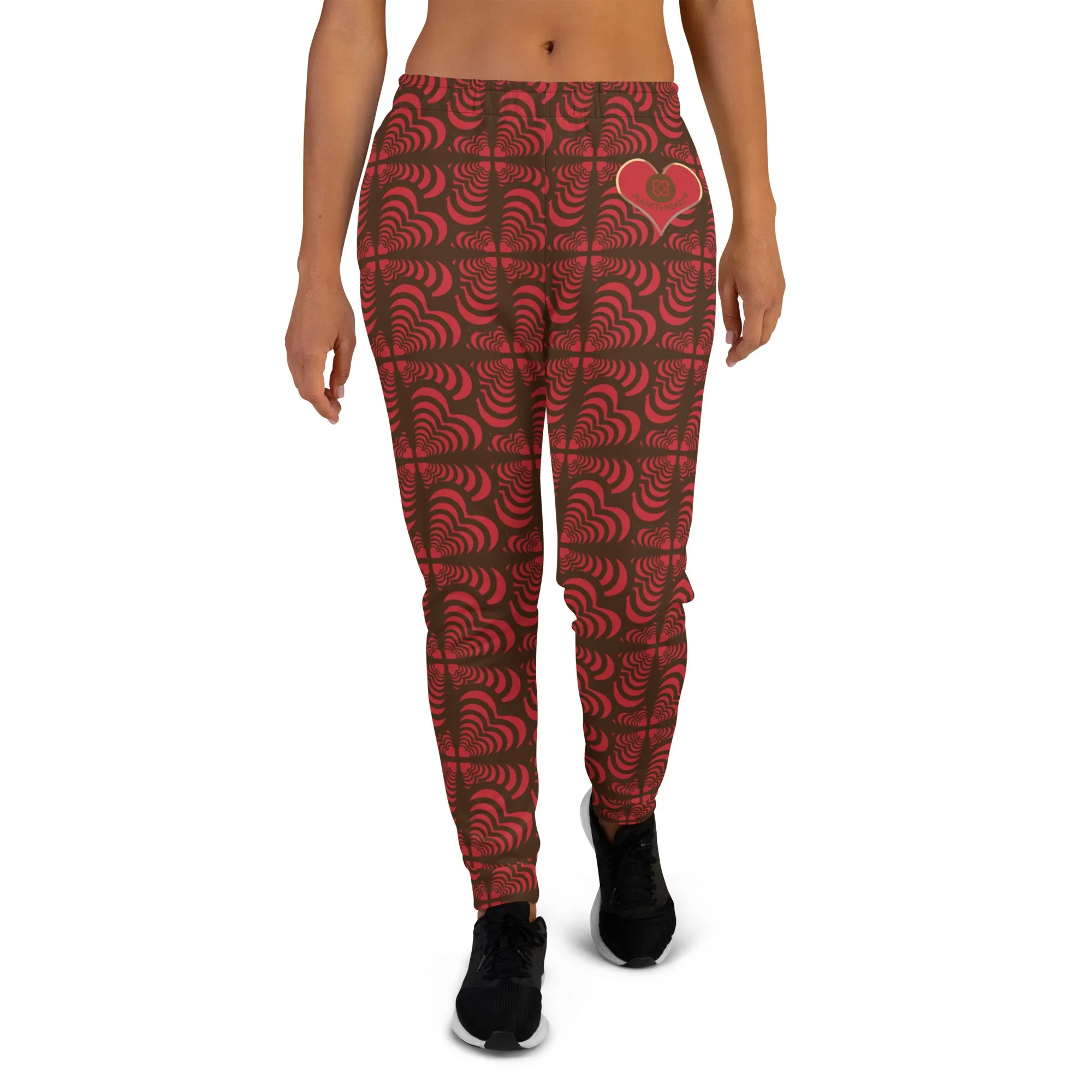 Zebra Love™ More Brown than Red with Planet Heart logo! Women's Joggers