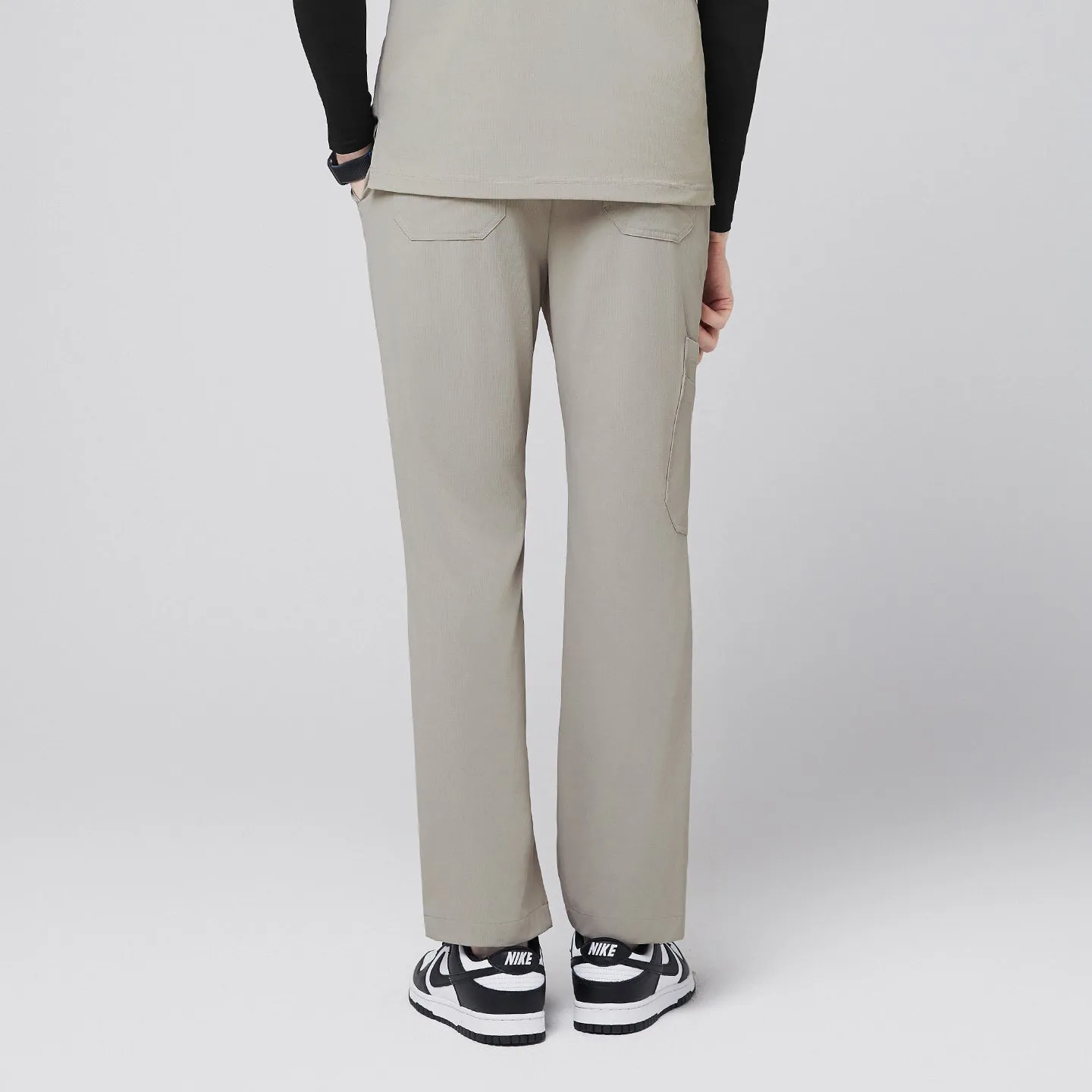 Zenir | Men's Pocket Straight Scrub Pants - Sand Khaki
